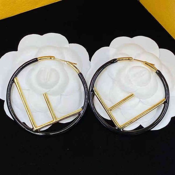 designer de joias pulseira colar anel família 5 cm grande círculo gota cola brincos latão 925 brincos agulha feminino