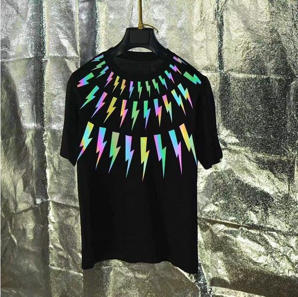 

new fashion mens t shirt womens cool pattern polos print short sleeve couples round neck tees size m-3xl, White;black