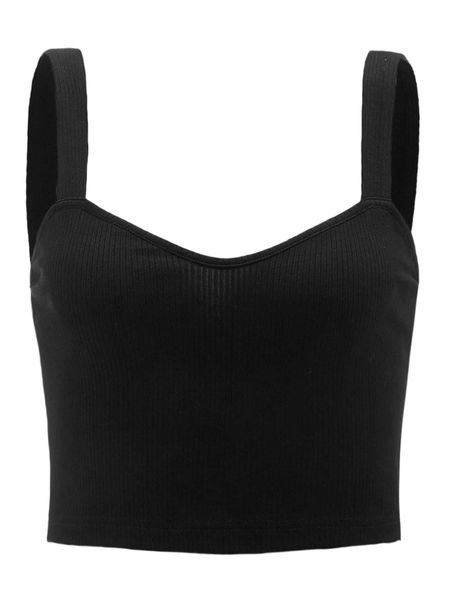 

rib-knit solid cami f6zh#, White