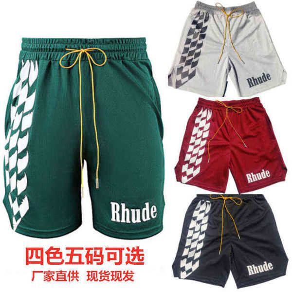 

men's shorts summer fitness training elastic leisure sports 5-point, White;black