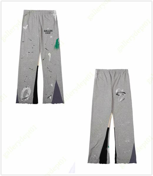 

mens designer pants vintage los angeles cargo pants joggers sweatpant cargos graffiti print sweatpants pantalon splash ink jogger oversized, Black