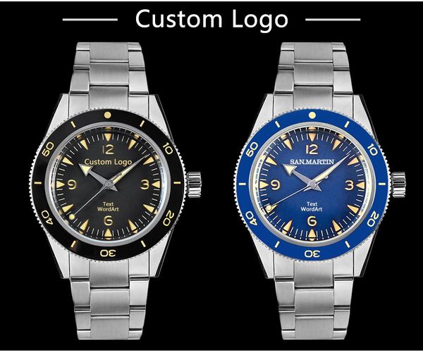 

custom to buy men watch 39.5mm diver nh35 sandwich dial luxury sapphire automatic mechanical wristwatch 20bar waterproof luminou, Slivery;brown