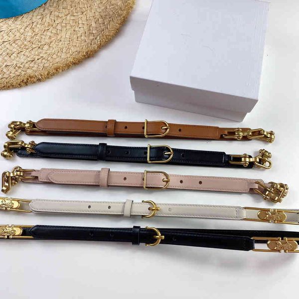

designer belts luxury high version arc de triomphe belt narrow needle buckle chain jacket skirt decorative, Black;brown