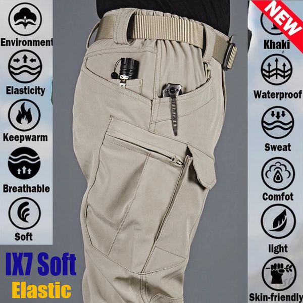 

men spring fall elastic army military tactical pants camping hiking fish climb outdoor trousers quick dry gym sports sweatpants 220719, Black