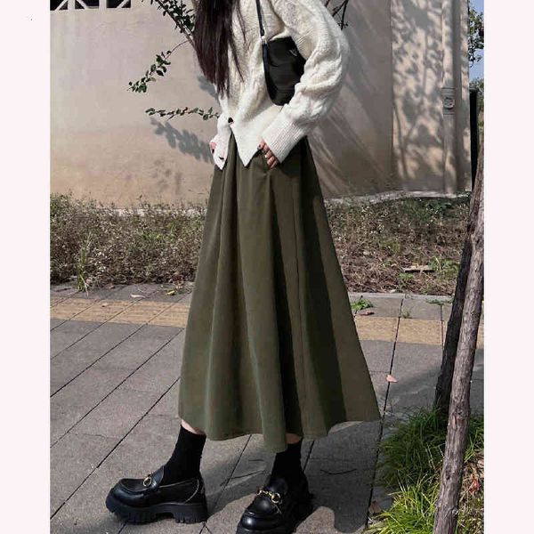 

skirts the skirt recommended by the shopkeeper's wall crack is thin, corduroy a-shaped umbrella covers crotch, half length and uudw, Black