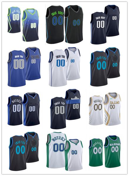 

75th custom mens women youth dallas''mavericks''42 maxi kleber 1 tyrell terry 51 boban marjanovic 7 dwight powell basket, Black;red