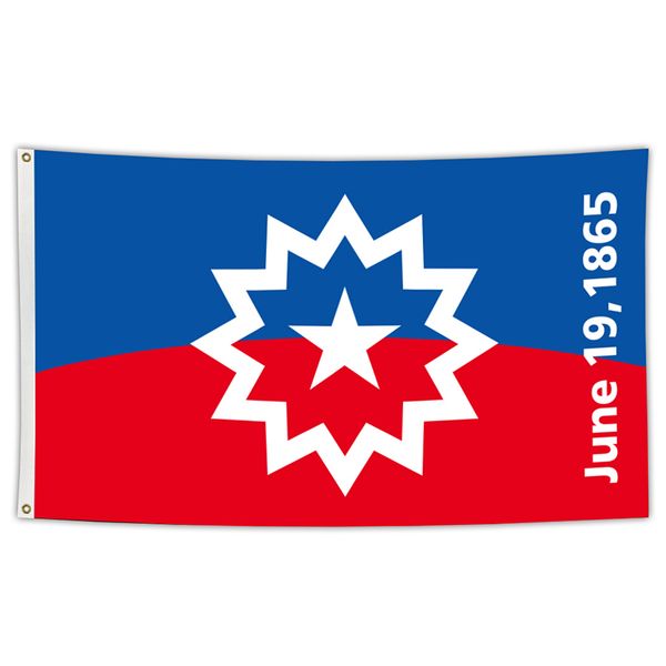 

juneteenth flag 3x5 ft 1865 om day flag with brass grommets for indoor outdoor