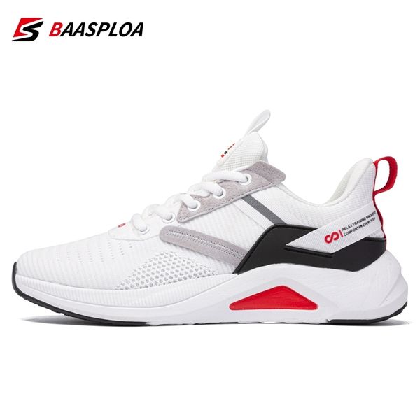 

baasploa fashion sneakers spring men shoes breathable running comfortable casual mesh athletic for 220808, Black