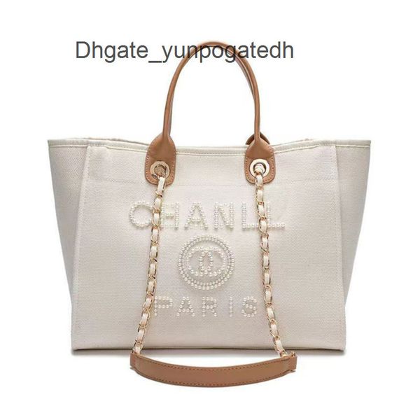 

luxury brand fashion beach bags ch women handbags pearl evening bag designers female canvas portable high-capacity classic trend big handbag, Black;red