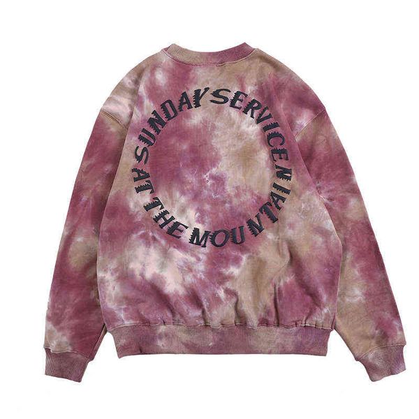 

holy spirit tie dye mens sweatshirt round neck terry hip hop hoodies men and women stranger things oversize hoody t220726, Black