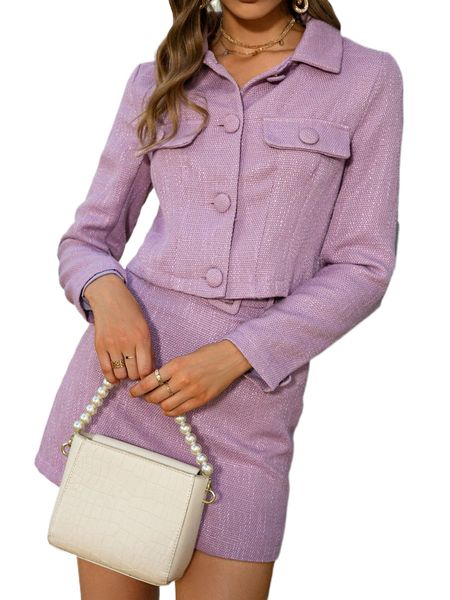 

simplee flap detail covered button overcoat y099#, Black