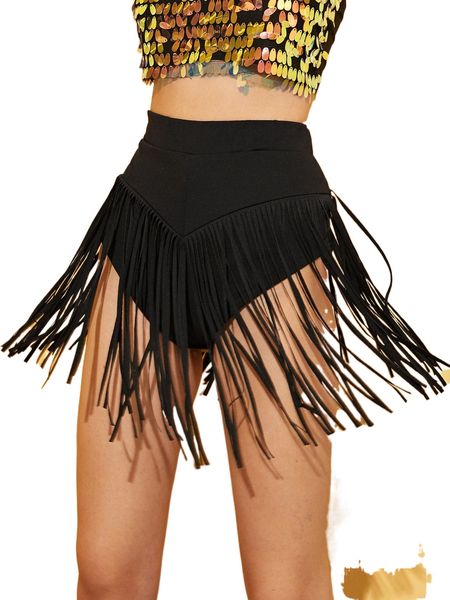 

solid fringe hem shorts d7sc#, White;black