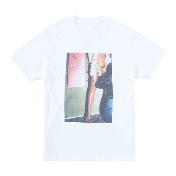 

22ss box letter model tee classic signed jointly week3 summer simple solid color short sleeve fashion casual breathable men women high stree, White;black