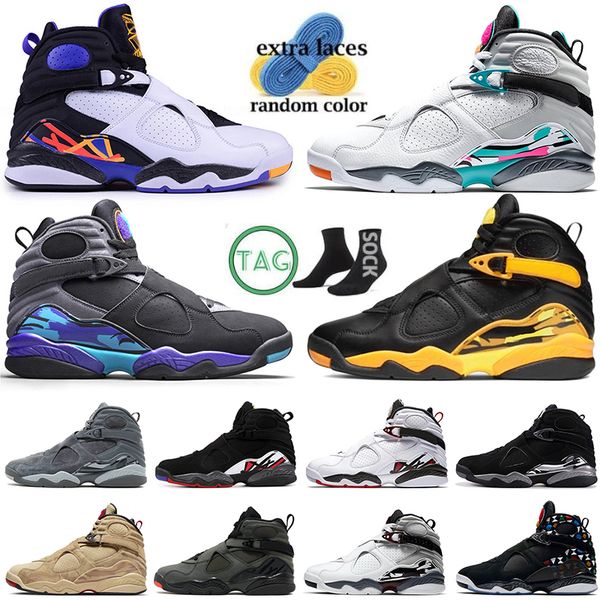 

2022 fashion jumpman 8 8s women men basketball shoes taxi rui hachimura white aqua black off chrome mens jorda jorden three peat trainers ra