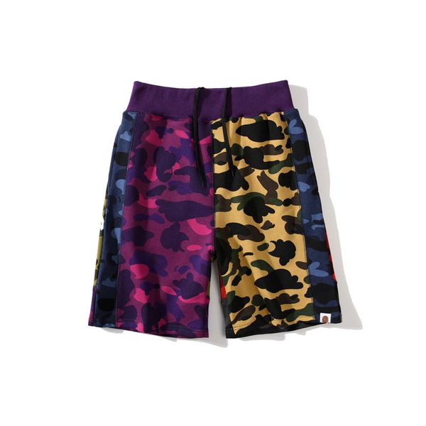 

mens basketball shorts luminous shark women's beach shorts multi layer camo fashion casual animal five trousers size m-3xl stretchy, White;black
