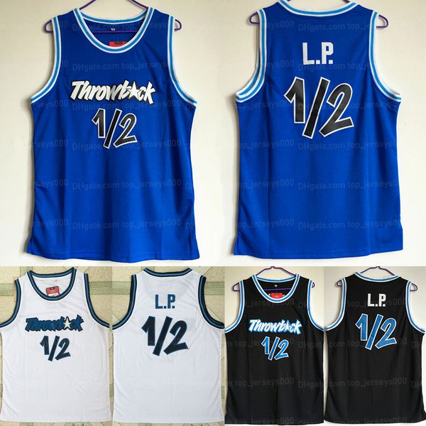 

retro basketball jersey #1/2 l.p. penny hardaway jerseys stitched white blue black shirt, Black;red