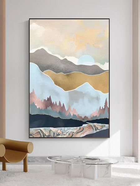 Красочная современная абстрактная пейзажа масляная живопись 100% ручной роспись новая мода холст искусство домашнее декор стены для гостиной 619