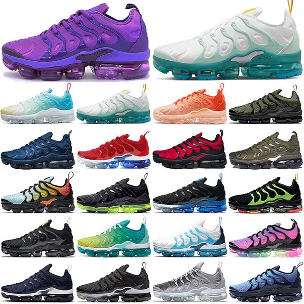 

tn plus running shoes men women triple black white red wolf grey usa atlanta neon outdoor sports trainers mens womens sneakers walking joggi