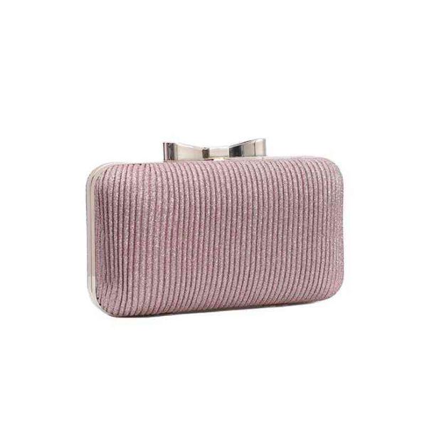 

2022 fold evening clutch bags bow bling wedding banquet purse crossbody bags for women dinner bags drop shipping lxg12 t220727