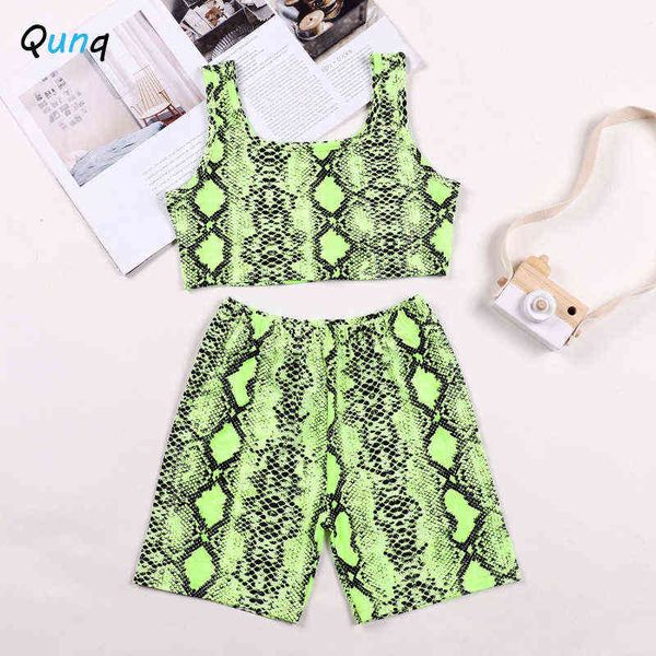 Mode Serpentine Mama und Mich Kleidung Set Neue Sommer Familie Passenden Look Weste + Shorts 2 stücke Frau Kinder mädchen Anzüge