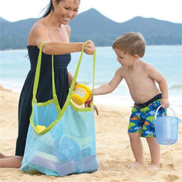 Mom Baby Beach Bags Size Big Size Mulheres Crianças Mesh Bags Messenger Bolsa Tool Tool Storage Bolsa Bolsa Tote Crianças Bolsa de ombro 220621