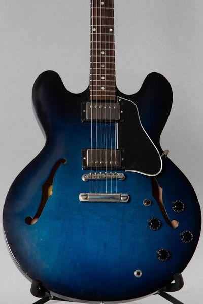 

memphis e s-335 blue burst electric guitar