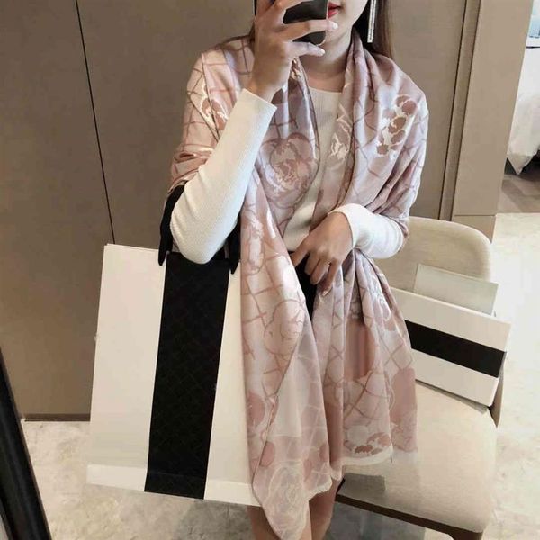 

90-180cm brand scarves womens senior long single layer chiffon silk shawls tourism soft designerluxurygift printing scarf219e, Blue;gray