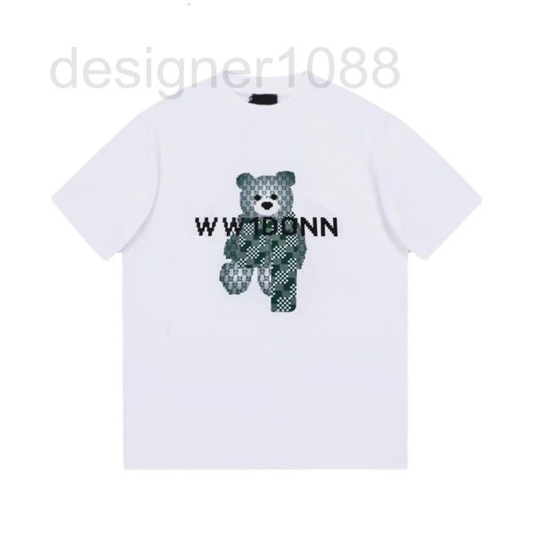

men's t-shirts designer correct and tested 2022 summer new w family printed cute bear pattern short sleeve t-shirt vnuc, White;black