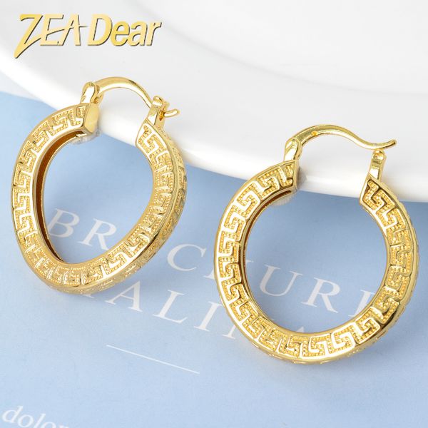 

zeadear jewelry earrings selling copper hoop for women lady daily wear party wedding gift classic 220718, Golden;silver