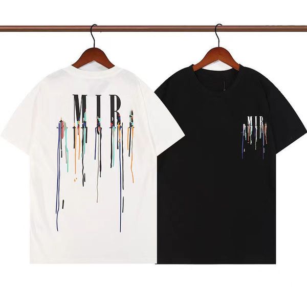

2022 tshirt cotton short-sleeved fashion letter t shirts for men graphic funny short shirt designer t-shirts printed short couple models, White;black