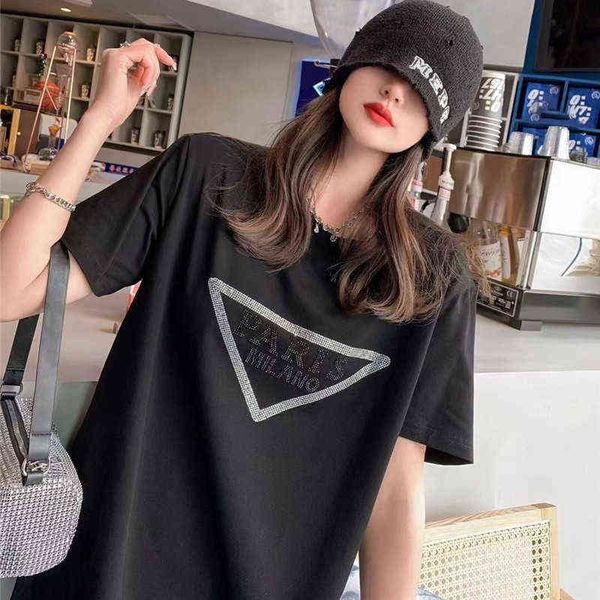 

large sleeved women's new cotton loose neck simple casual t-shirt women, White