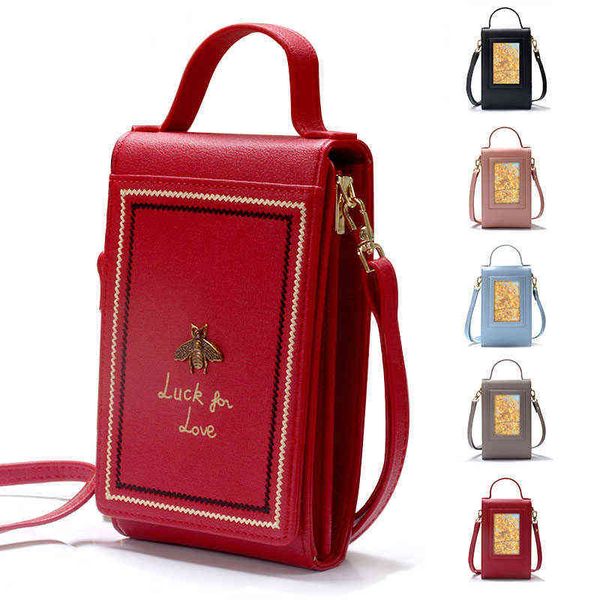 

crossbody bag leather women fashion little bee shoulder female messenger for lady hands coin purse parcel package
