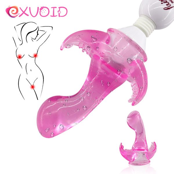 Exvoid 5cm Tampa vibradora Capas de fixação Magic Wand Capas da cabeça G Spot S AV Stick Acessórios Haste