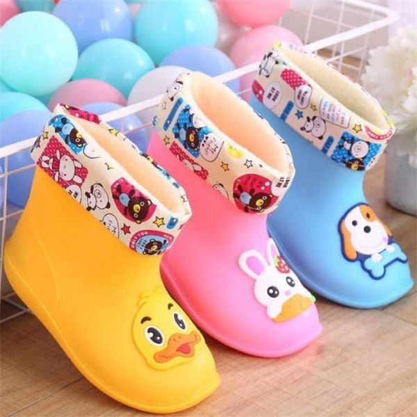 

classic children' shoes pvc rubber kids baby cartoon shoes water shoes waterproof non-slip rain boots toddler girl rainboots lj201202, Black;grey
