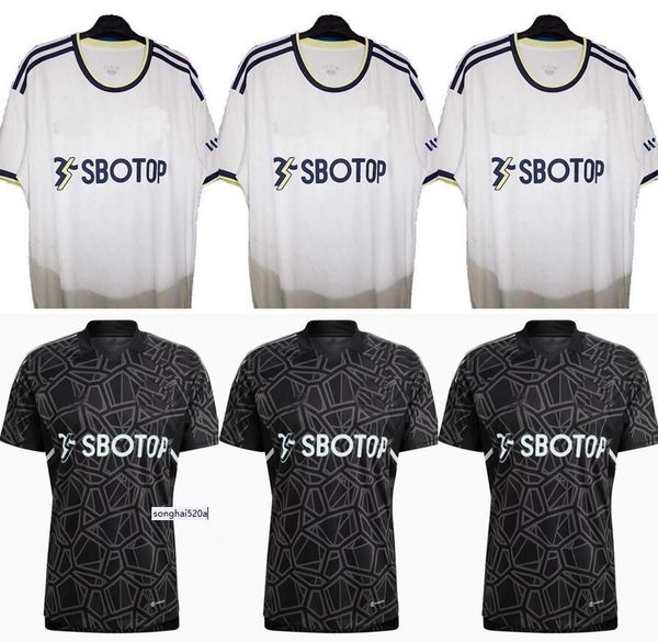 

22 23 leeds soccer jersey 2022 2023 t roberts hernandez harrison james bamford raphinha phillips rodrigo football shirt men kits uniforms, Black;yellow