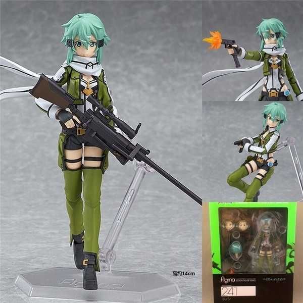 

huiya01 cute anime sword art online figure brinquedos figma 241 sinon asada sao 2 pvc action figure collection model kids toys doll 15cm c03