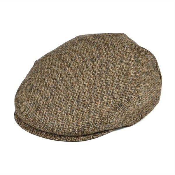 

botvela 100% wool flat cap for men women scally caps herringbone sboy khaki ivy hat cabbies driver beret boina 002 201216, Blue;gray