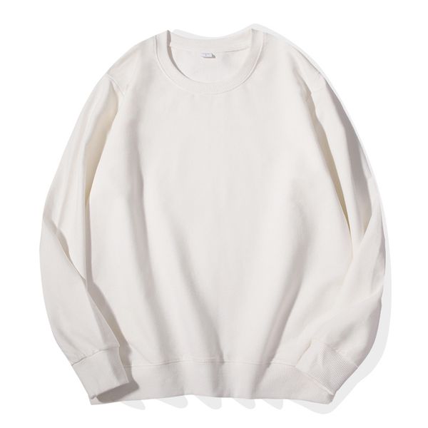 

spring and autumn style solid color round neck terry hoodies sweatershirts, Black