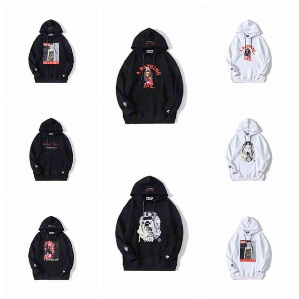 

men's hoodies & sweatshirts autumn and winter youth loose plush hoodie opme, Black