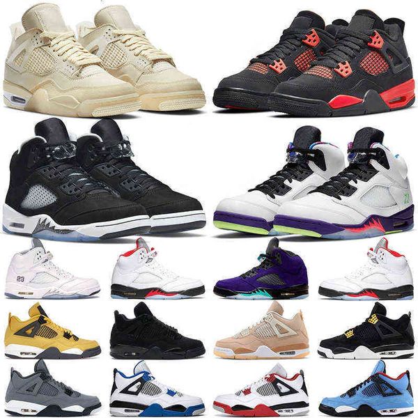 

jordens 4 mens outdoor shoes 5s moonlight raging what the metallic 5 4s red thunder university blue white cement 4 men women trainers outdoo, Black