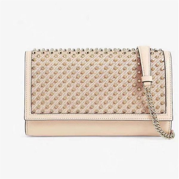 

women rivet evening bags red bottom shoulder bag designer fashion women designer handbag genuine leather totes bags270y