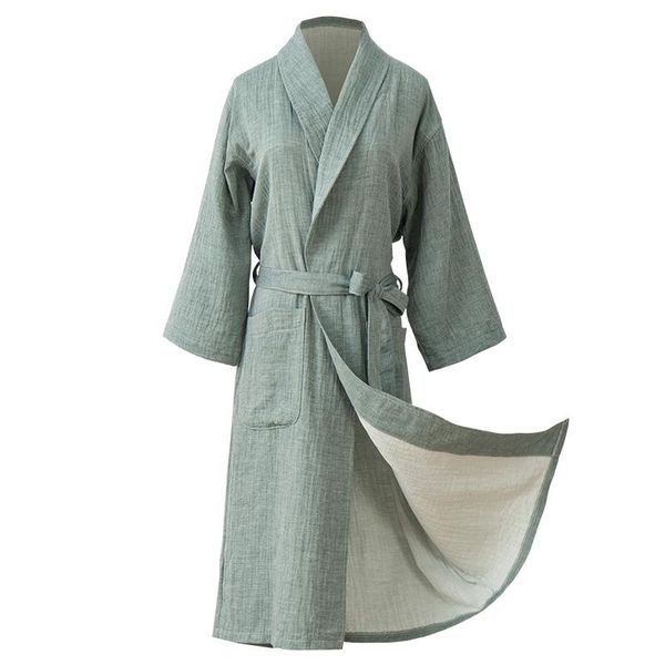 

women's sleepwear spring cotton nightgown bath robe women's laple double deck gauze sleepshirts female home bathrobewomen's, Black;red