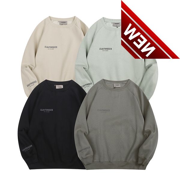 

same star feel of god fog essentials multi thread small letter ess round neck men's and women's sweater, Black