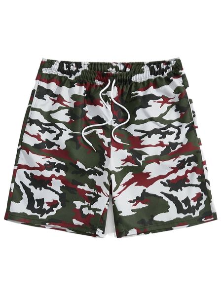 

romwe guys camo print shorts t1xo#, White;black
