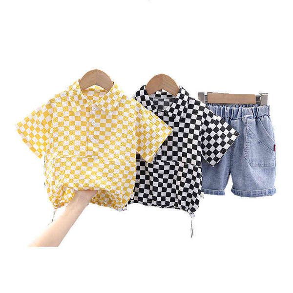 Jungen Kleidung Sets Sommer Für 1 2 3 4 5 Jahre Alte Kinder Mode Shirts Shorts 2 stücke Trainingsanzüge für Baby Kinder Outfits Anzüge Set G220509