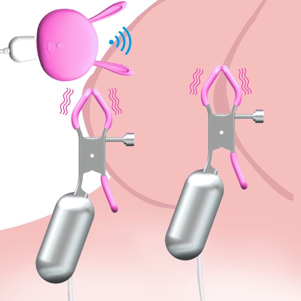 

nipple vibrator toys clamp for women clitoris stimulator remote control breast massage 10 speeds usb charging