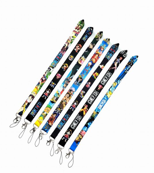 Prezzo di fabbrica 100 pz One Piece Cartoon Anime Cordino Portachiavi Cinghia da collo Chiave Fotocamera Carta d'identità Badge Telefono String Ciondolo Accessori regalo per feste all'ingrosso