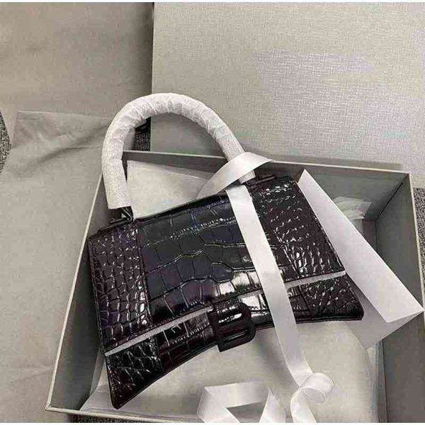 

handbags balencigas classic designer bags 2022 women leather fashion b family high version women's crocodile hourglass one shoulder dia