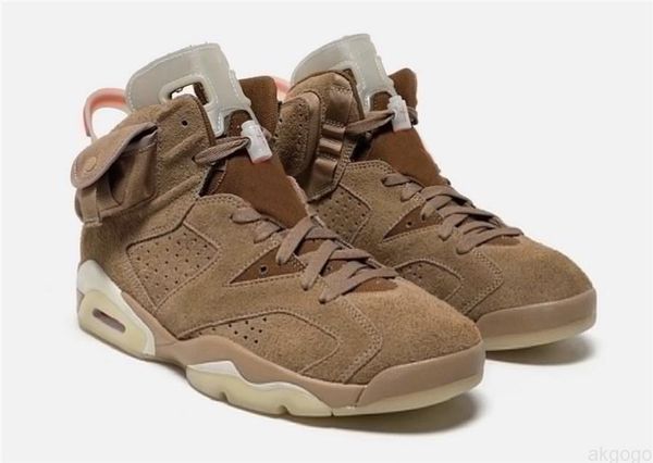 

travis scotts x authentic 6 british khaki basketball shoes cactus jack suede glow in the dark military blue 1s high chicago fragment dun