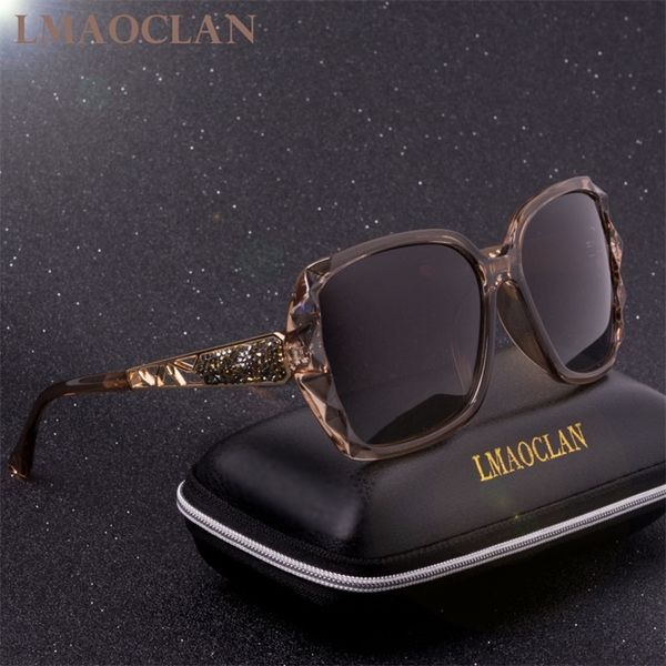 

luxury brand design vintage polarized sunglasses women ladies oversized square sun glasses female eyewear uv400 shades 220616, White;black